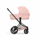 Коляска 2 в 1 Cybex Priam V Style, Peach Pink шасси Matt Black
