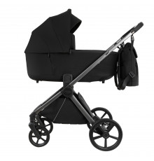 Коляска 2 в 1 Pituso Teffy, Caviar Black шасси Graphite