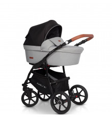 Коляска 3 в 1 Riko Basic Bella Lux, 02 (Серый)