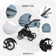 Коляска 2 в 1 Riko Basic Delta, 02 ocean (Бирюзовый)