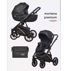 Коляска 2 в 1 Riko Basic Montana Premium Copper, 12 - Black 