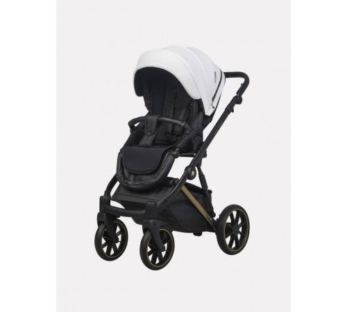 Коляска 2 в 1 Riko Basic Montana Premium Gold, 01 - White 