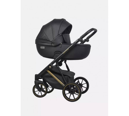 Коляска 2 в 1 Riko Basic Montana Premium Gold, 02 - Black