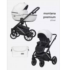 Коляска 2 в 1 Riko Basic Montana Premium Silver, 21 - White 