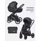 Коляска 2 в 1 Riko Basic Montana Premium Silver, 22 - Black