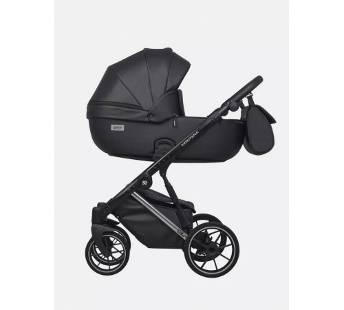 Коляска 2 в 1 Riko Basic Montana Premium Silver, 22 - Black