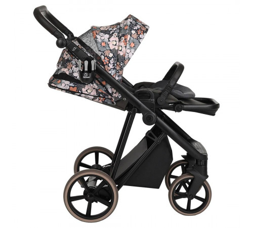 Коляска 2 в 1 Roan Sol Flowers, Forest Clearing шасси Black