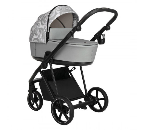 Коляска 2 в 1 Roan Sol Flowers, Gray шасси Black