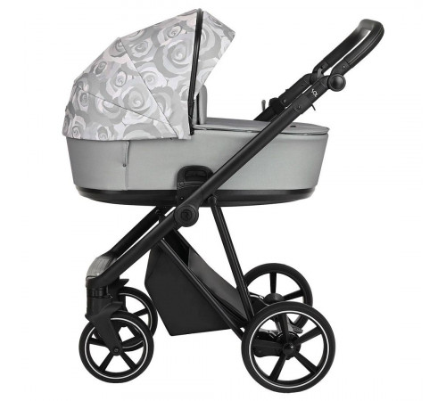 Коляска 2 в 1 Roan Sol Flowers, Gray шасси Black