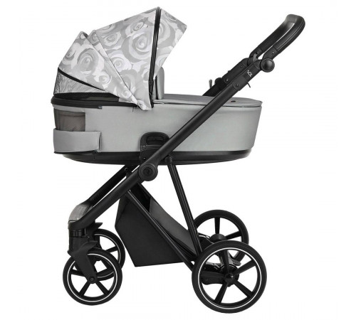 Коляска 2 в 1 Roan Sol Flowers, Gray шасси Black