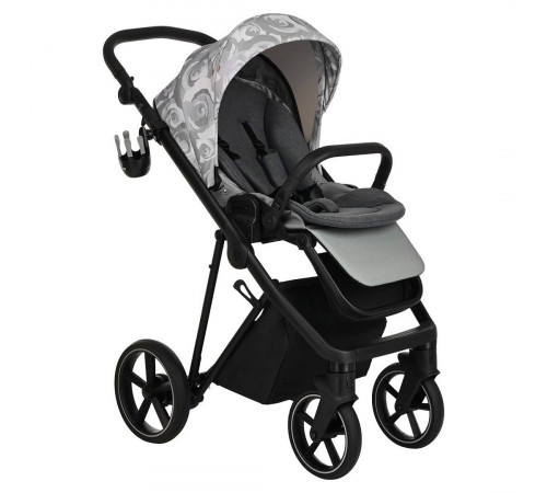 Коляска 2 в 1 Roan Sol Flowers, Gray шасси Black