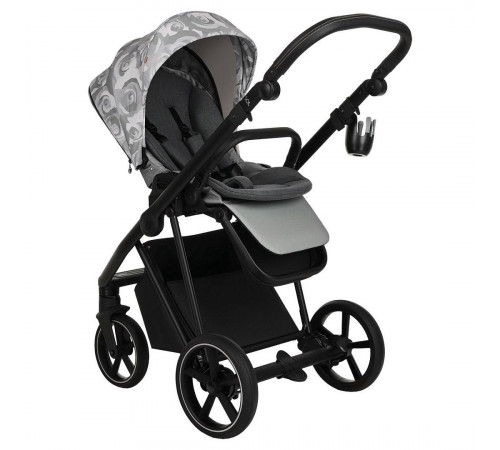 Коляска 2 в 1 Roan Sol Flowers, Gray шасси Black