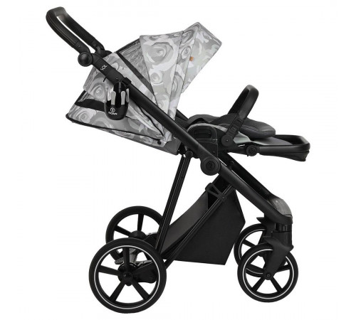 Коляска 2 в 1 Roan Sol Flowers, Gray шасси Black
