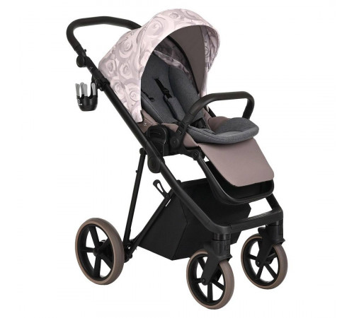 Коляска 2 в 1 Roan Sol Flowers, Powder шасси Rose Gold