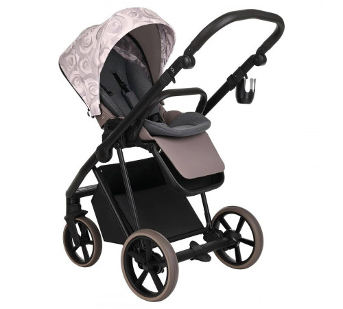 Коляска 2 в 1 Roan Sol Flowers, Powder шасси Rose Gold