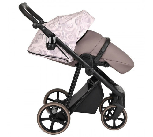 Коляска 2 в 1 Roan Sol Flowers, Powder шасси Rose Gold
