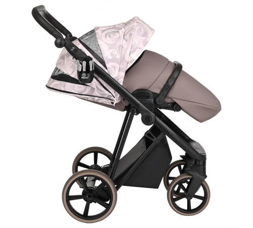 Коляска 2 в 1 Roan Sol Flowers, Powder шасси Rose Gold