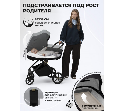 Коляска 2 в 1 Sweet Baby Stella Plus Therma Black