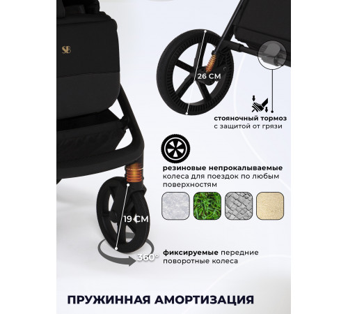 Коляска 2 в 1 Sweet Baby Stella Plus Therma Black