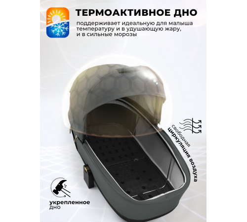 Коляска 2 в 1 Sweet Baby Stella Plus Therma Dark Grey 