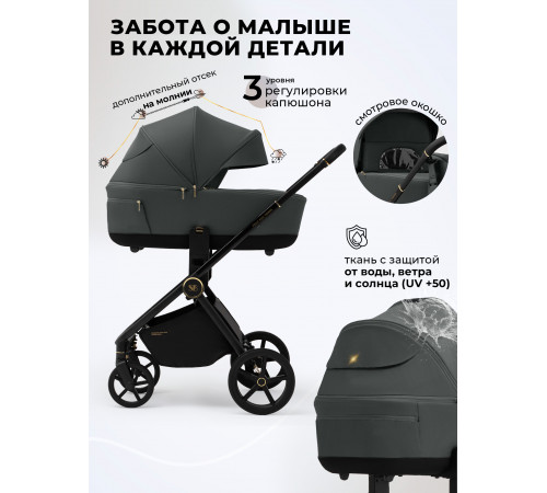 Коляска 2 в 1 Sweet Baby Stella Plus Therma Dark Grey 