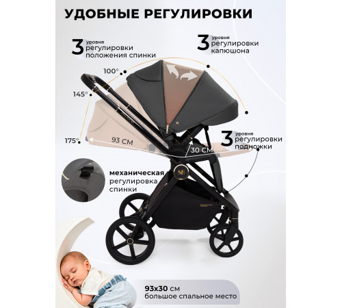 Коляска 2 в 1 Sweet Baby Stella Plus Therma Dark Grey 