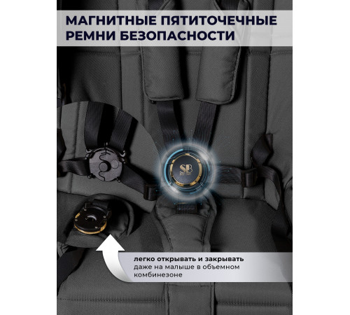 Коляска 2 в 1 Sweet Baby Stella Plus Therma Dark Grey 