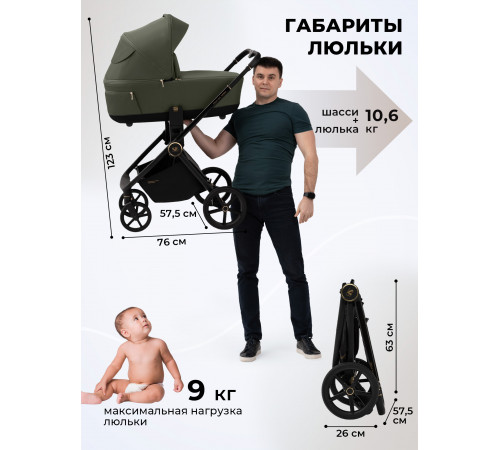 Коляска 2 в 1 Sweet Baby Stella Plus Therma Green