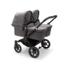 Коляска для двойни 2 в 1 Bugaboo Donkey 5 Twin шасси Black, Grey Melange Коляска для двойни 2 в 1 Bugaboo Donkey 5 Twin шасси Black, Grey Melange