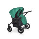 Коляска для двойни 2 в 1 Riko Basic Saxo, 01 (Бирюзовый, Чёрный)