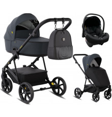 Коляска 3 в 1 Tutis Enzo с автокреслом Elo Lux EduSky, Antracite