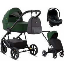 Коляска 3 в 1 Tutis Enzo с автокреслом Elo Lux EduSky, Moss