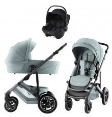 Коляска 3 в 1 Britax Roemer Smile 5Z Style и автокресло Baby-Safe Core Space Black, Harbor Blue