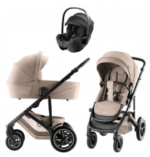 Коляска 3 в 1 Britax Roemer Smile 5Z Style и автокресло Baby-Safe Pro Classic Deep Black, Teak