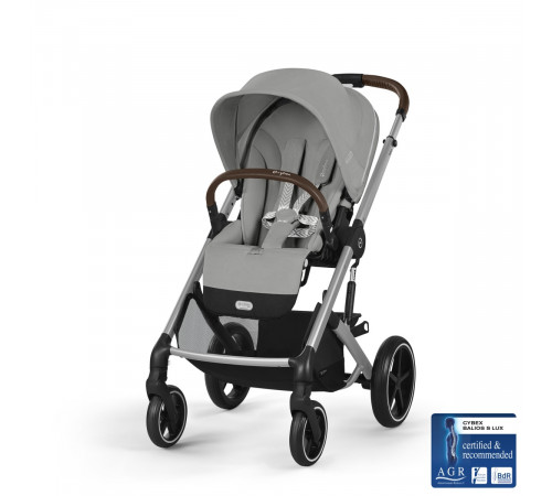 Коляска 2 в 1 Cybex Balios S Lux SLV 2025 (с дождевиками), Stone Grey