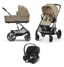 Коляска 3 в 1 Cybex Balios S Lux TPE 2025 (с дождевиками), Almond Beige