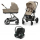 Коляска 3 в 1 Cybex Balios S Lux TPE 2025 (с дождевиками), Almond Beige