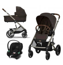 Коляска 3 в 1 Cybex Balios S Lux TPE 2025 (с дождевиками), Chocolate Brown