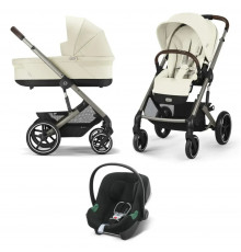 Коляска 3 в 1 Cybex Balios S Lux TPE 2025 (с дождевиками), Seashell Beige