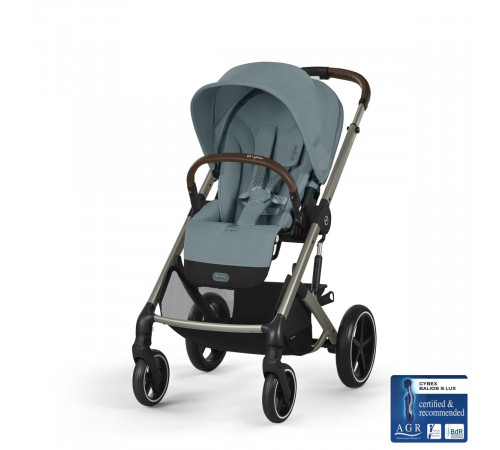 Коляска 3 в 1 Cybex Balios S Lux TPE 2025 (с дождевиками), Stormy Blue