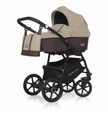 Коляска 2 в 1 Riko Basic Bella, 07 (Коричневый / Бежевый)