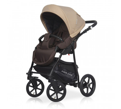 Коляска 3 в 1 Riko Basic Bella, 07 (Коричневый / Бежевый)