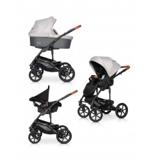 Коляска 3 в 1 Riko Basic Bella Life, 01 - Grey Fox