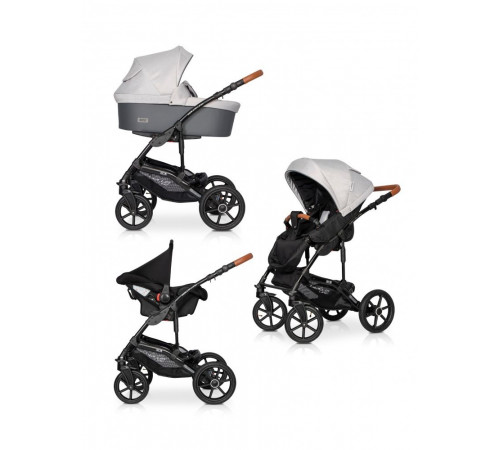 Коляска 3 в 1 Riko Basic Bella Life, 01 - Grey Fox