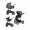 Коляска 3 в 1 Riko Basic Bella Life, 06 - Anthracite