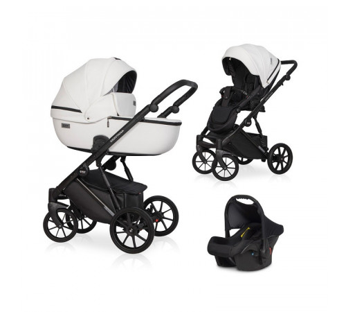 Коляска 3 в 1 Riko Basic Montana Ecco, 11 - White (Белый)
