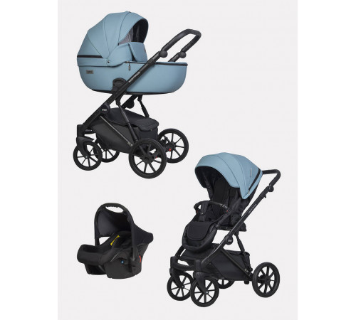 Коляска 3 в 1 Riko Basic Montana Ecco, 16 - Blue (Голубой) 
