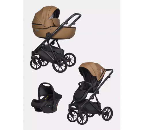 Коляска 3 в 1 Riko Basic Montana Ecco, 18 - Caramel (Коричневый) 