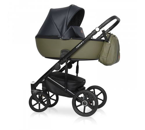 Коляска 2 в 1 Riko Basic Ozon, 02 (Черно-зеленый)
