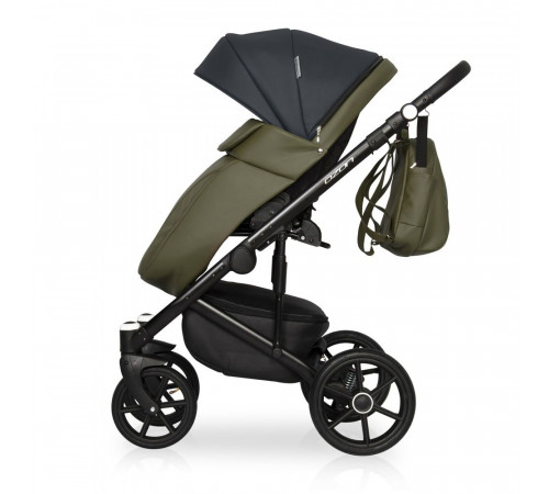 Коляска 2 в 1 Riko Basic Ozon, 02 (Черно-зеленый)